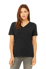 BELLA+CANVAS  Women's Relaxed Heather CVC V-Neck Tee BC6405CVC