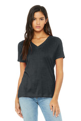 BELLA+CANVAS  Women's Relaxed Heather CVC V-Neck Tee BC6405CVC