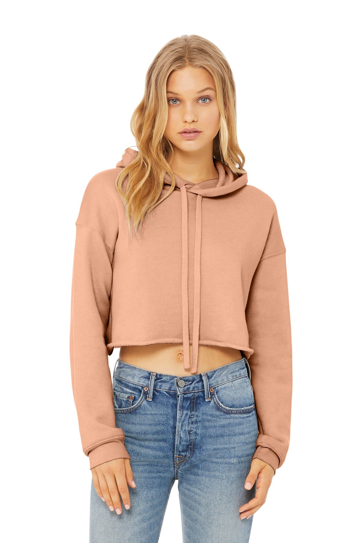 BELLA+CANVAS   Women's Sponge Fleece Cropped Fleece Hoodie. BC7502