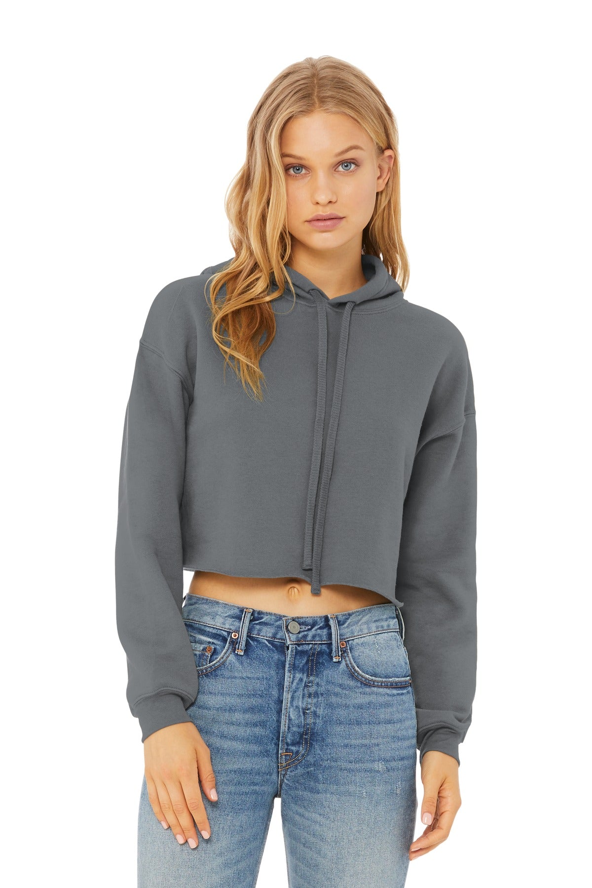 BELLA+CANVAS   Women's Sponge Fleece Cropped Fleece Hoodie. BC7502