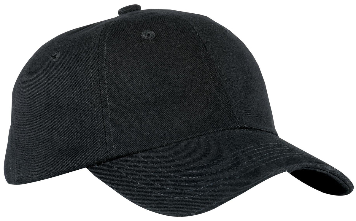 Port Authority Unstructured Brushed Twill Cap. BTU - Black