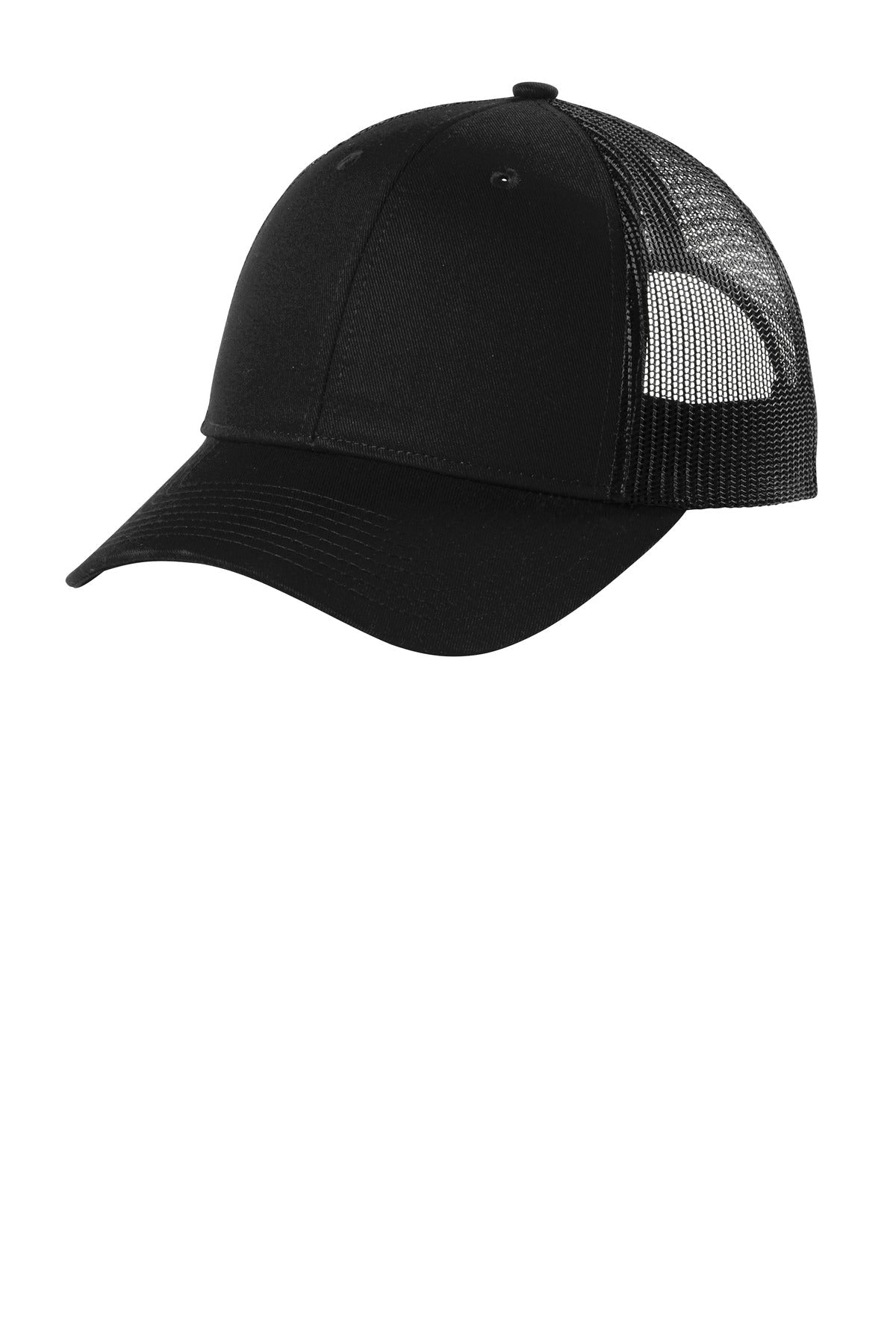 Port Authority Low-Profile Snapback Trucker Cap C402LP - Black