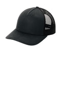 Port Authority Low-Profile Snapback 5-Panel Trucker Cap C405LP - Black/Black