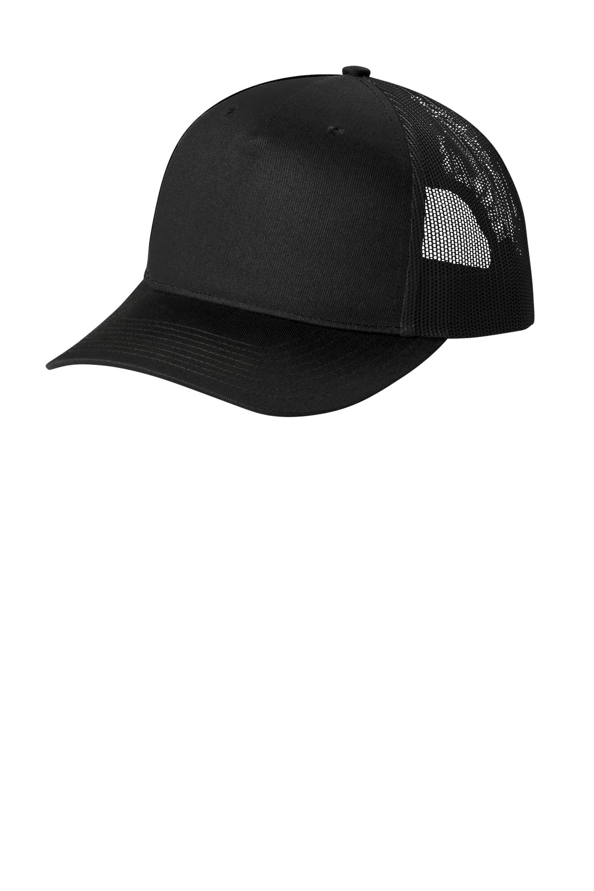 Port Authority Snapback Five-Panel Trucker Cap C405 - Black