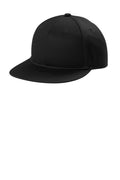 Port Authority Snapback Flat Bill Cap C406 - Black