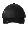 Port Authority Distressed Mesh Back Cap C600 - Black/Black