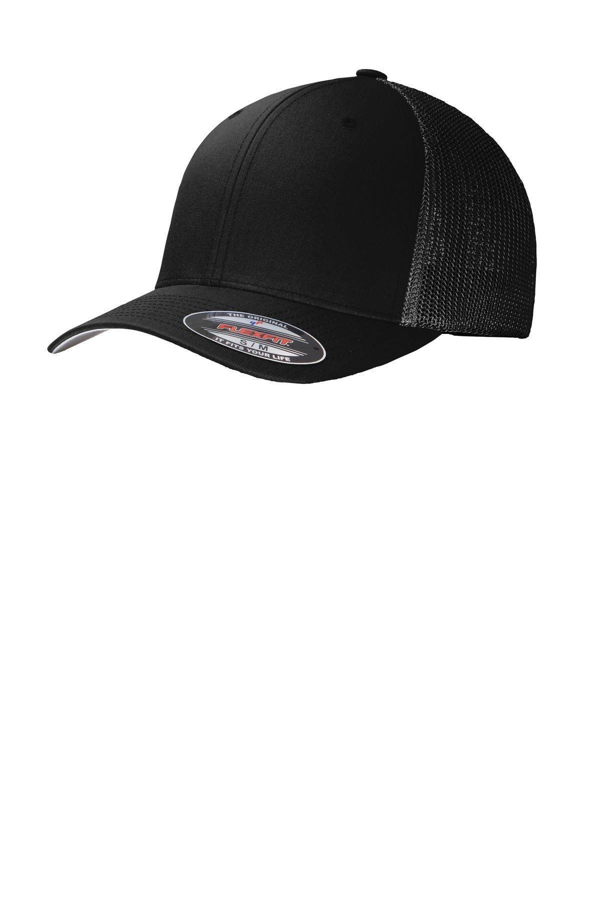 Port Authority Flexfit Mesh Back Cap. C812 - Black/Black