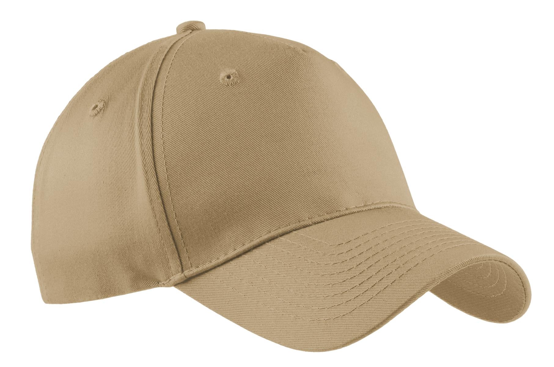 Port & Company Five-Panel Twill Cap.  CP86