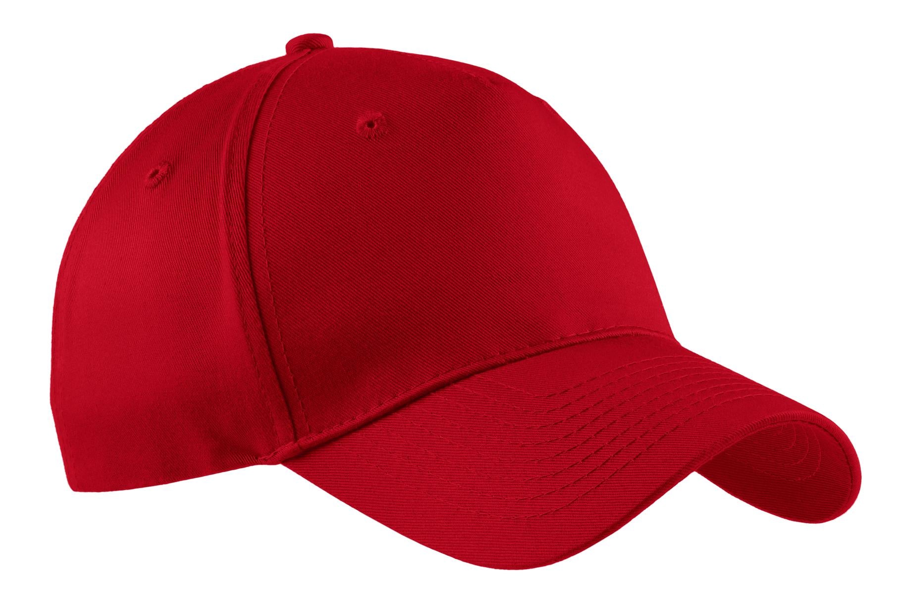 Port & Company Five-Panel Twill Cap.  CP86