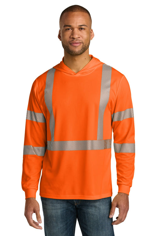 CornerStone CS208 Class 3 Long Sleeve Segmented Tape Tee - Safety Orange