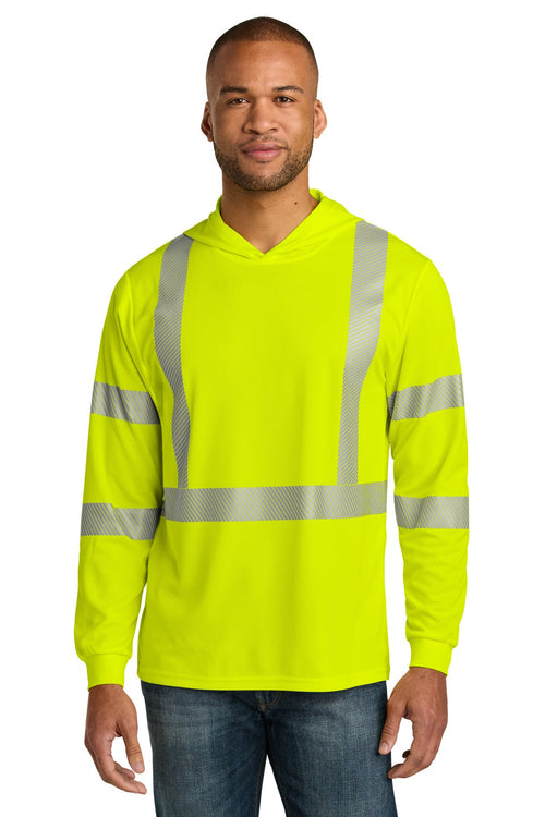 CornerStone CS208 Class 3 Long Sleeve Segmented Tape Tee - Safety Yellow