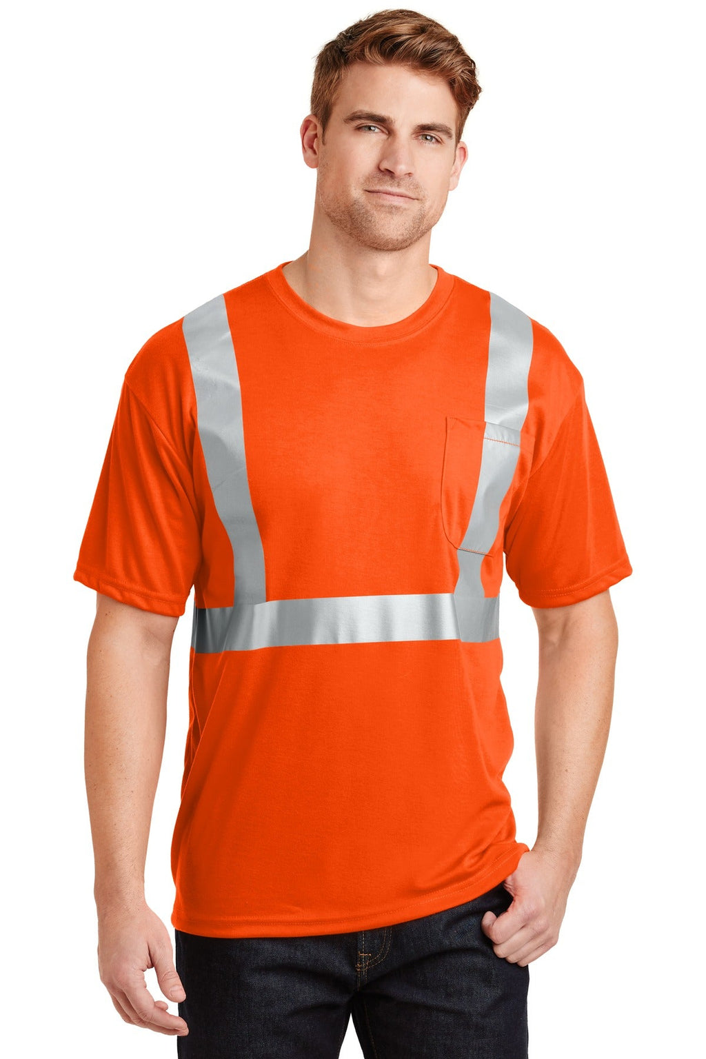 CornerStone CS401 Class 2 Safety T-Shirt - Safety Orange