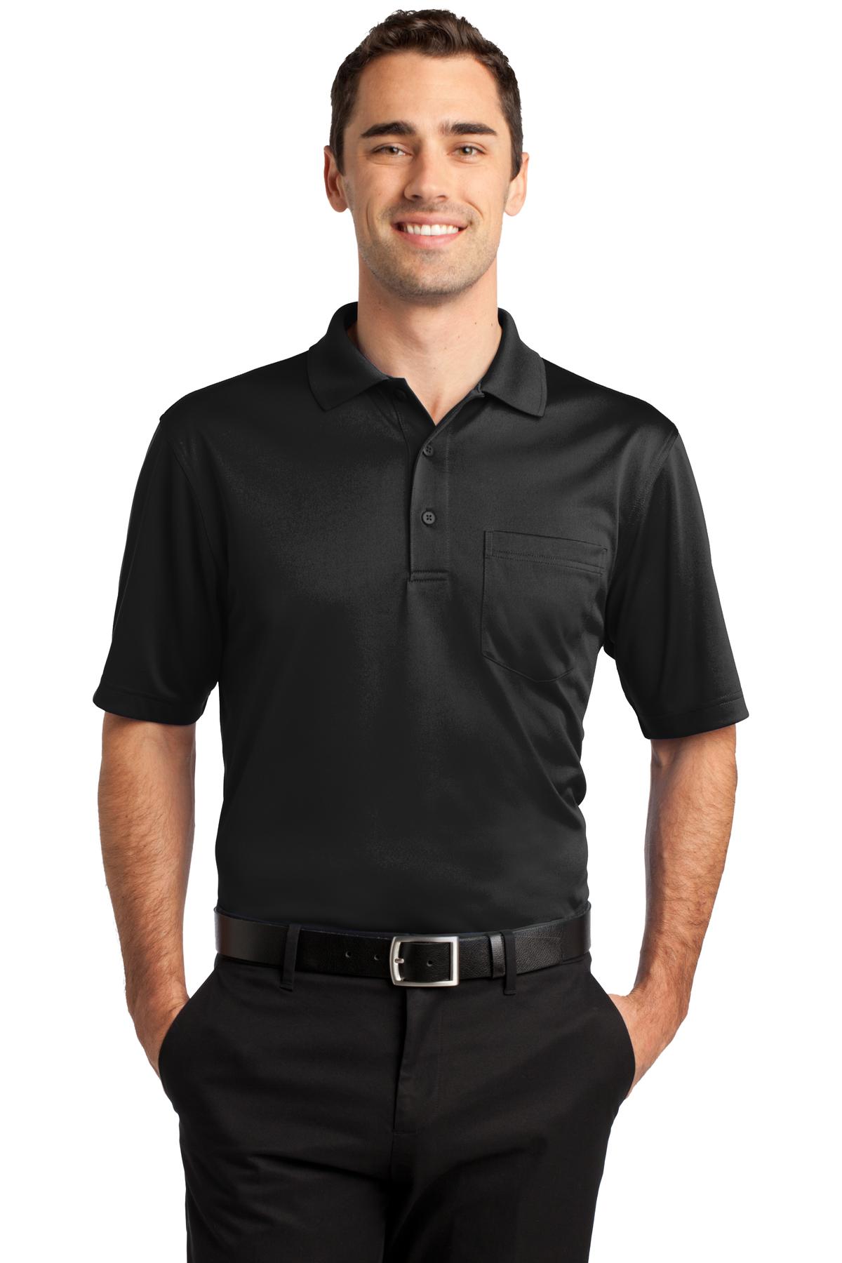 CornerStone Select Snag-Proof Pocket Polo. CS412P - Black