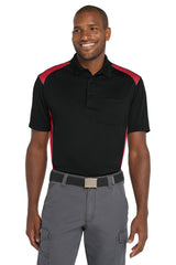 CornerStone  Select Snag-Proof Two Way Colorblock Pocket Polo. CS416