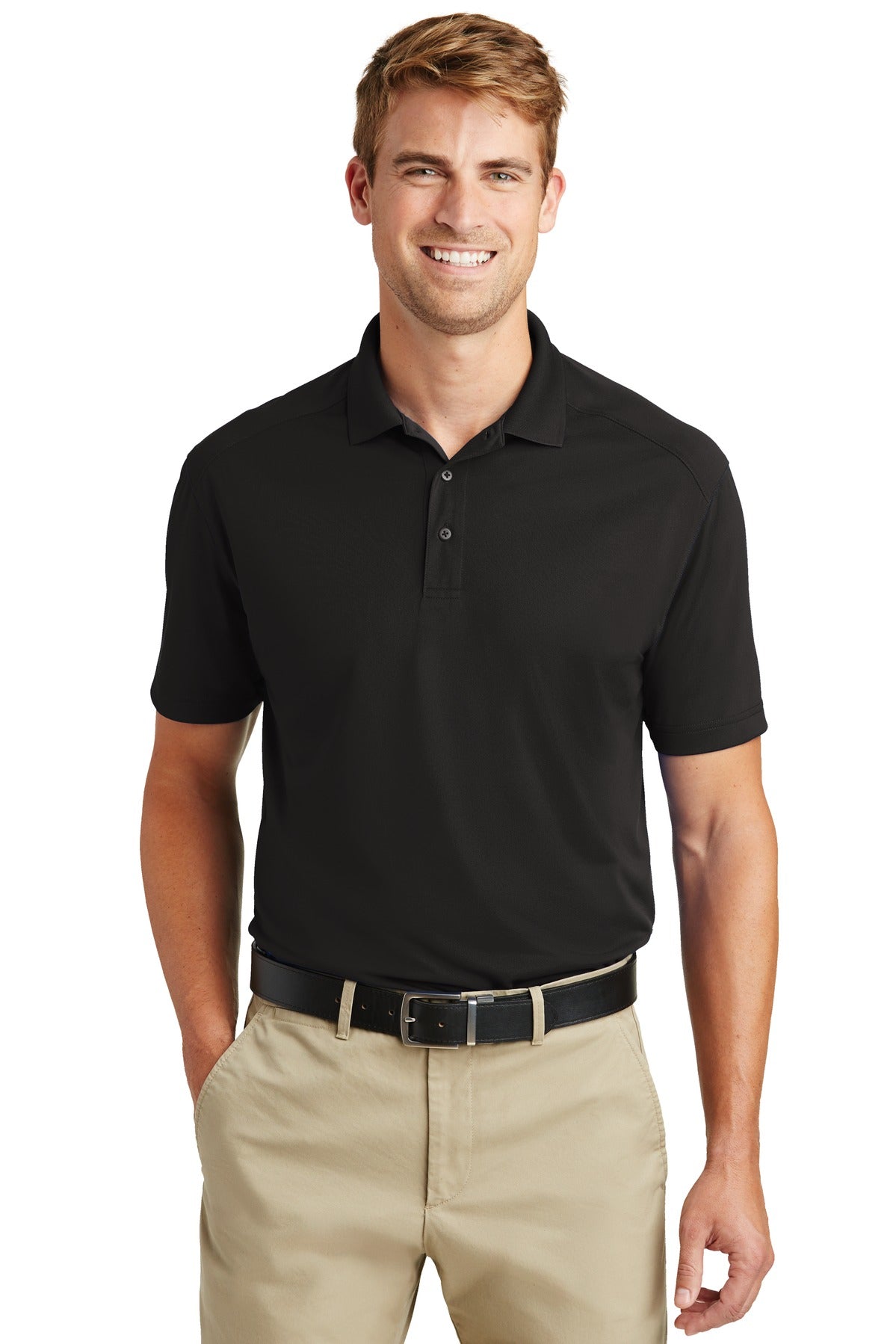 CornerStone Select Lightweight Snag-Proof Polo. CS418 - Black