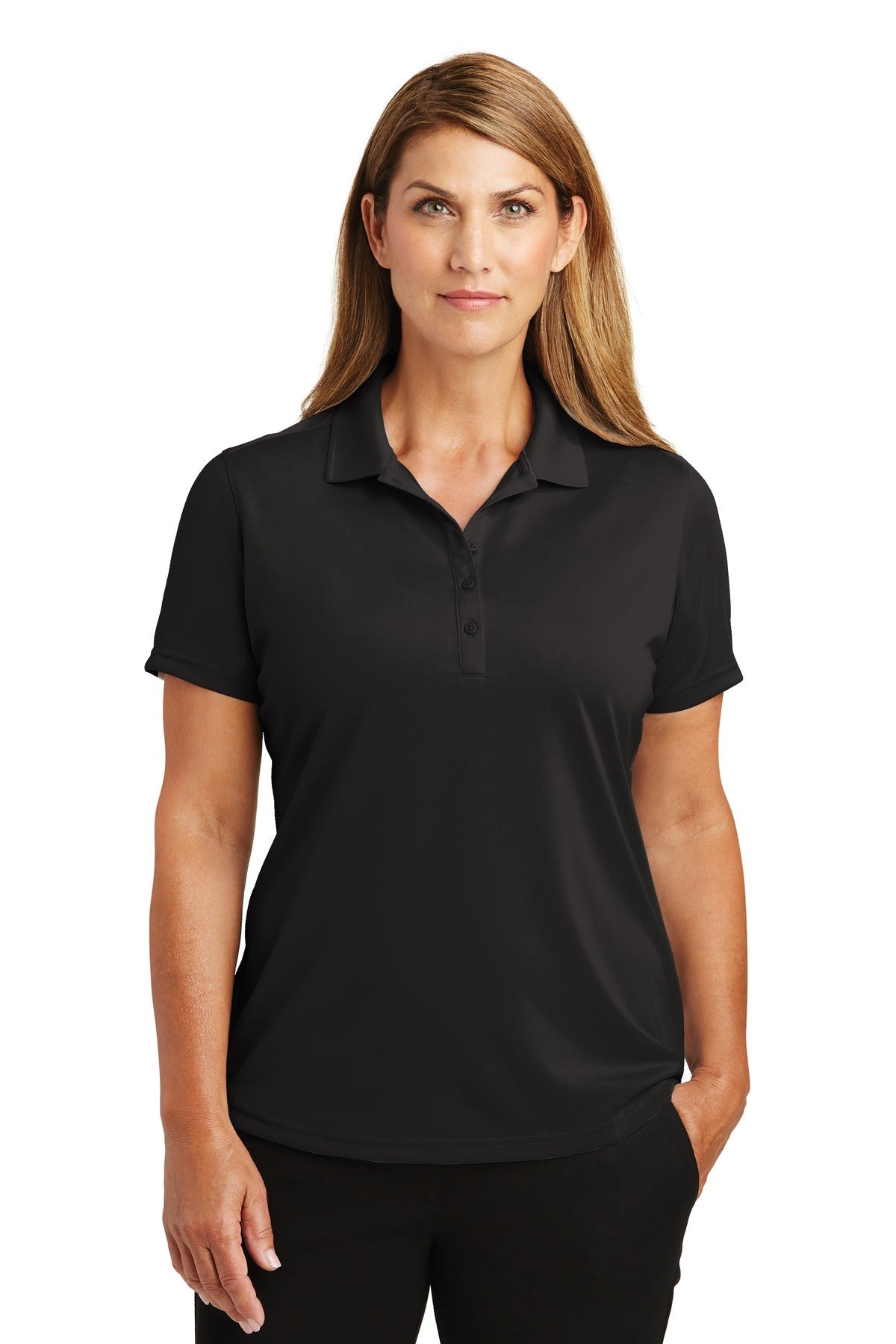 CornerStone Women's Select Lightweight Snag-Proof Polo. CS419 - Black