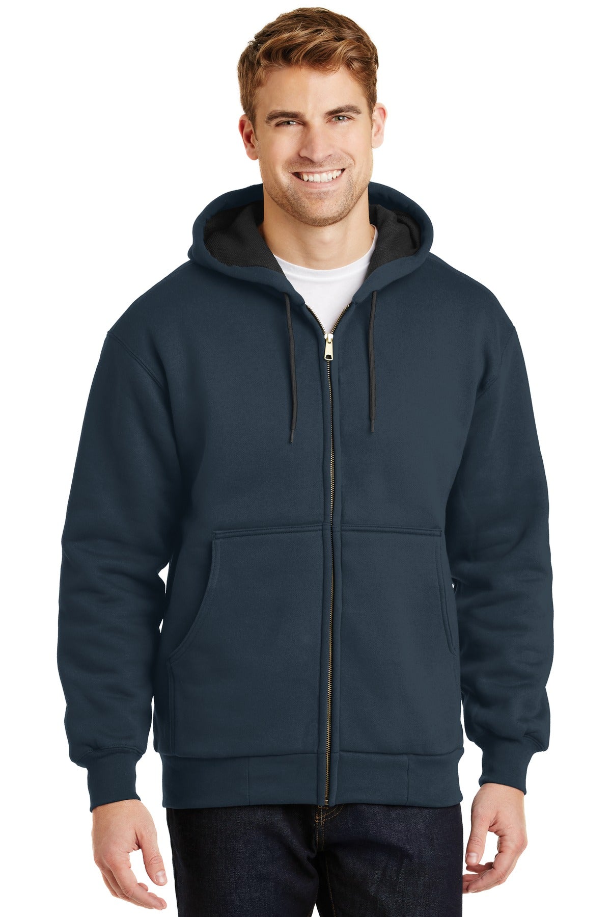 CornerStone  - Heavyweight Full-Zip Hooded Sweatshirt with Thermal Lining.  CS620