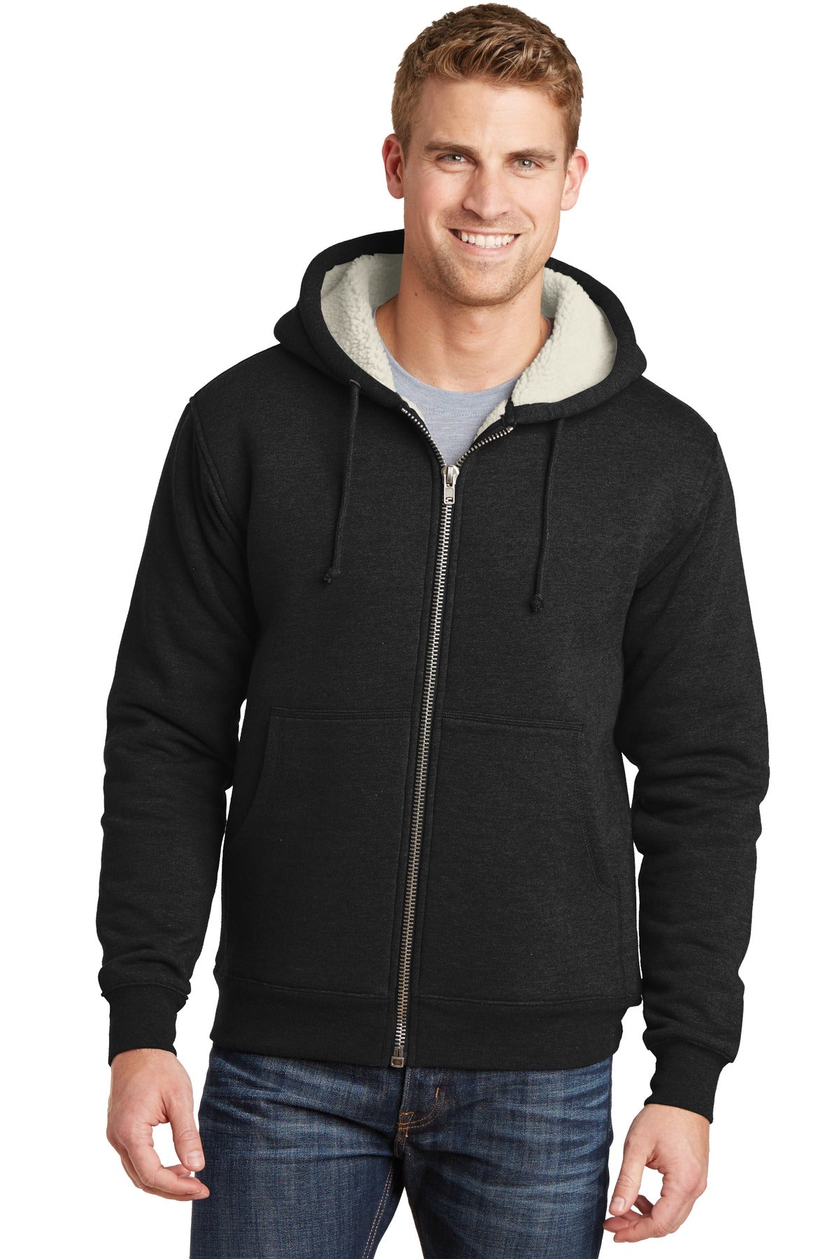 CornerStone  Heavyweight Sherpa-Lined Hooded Fleece Jacket. CS625
