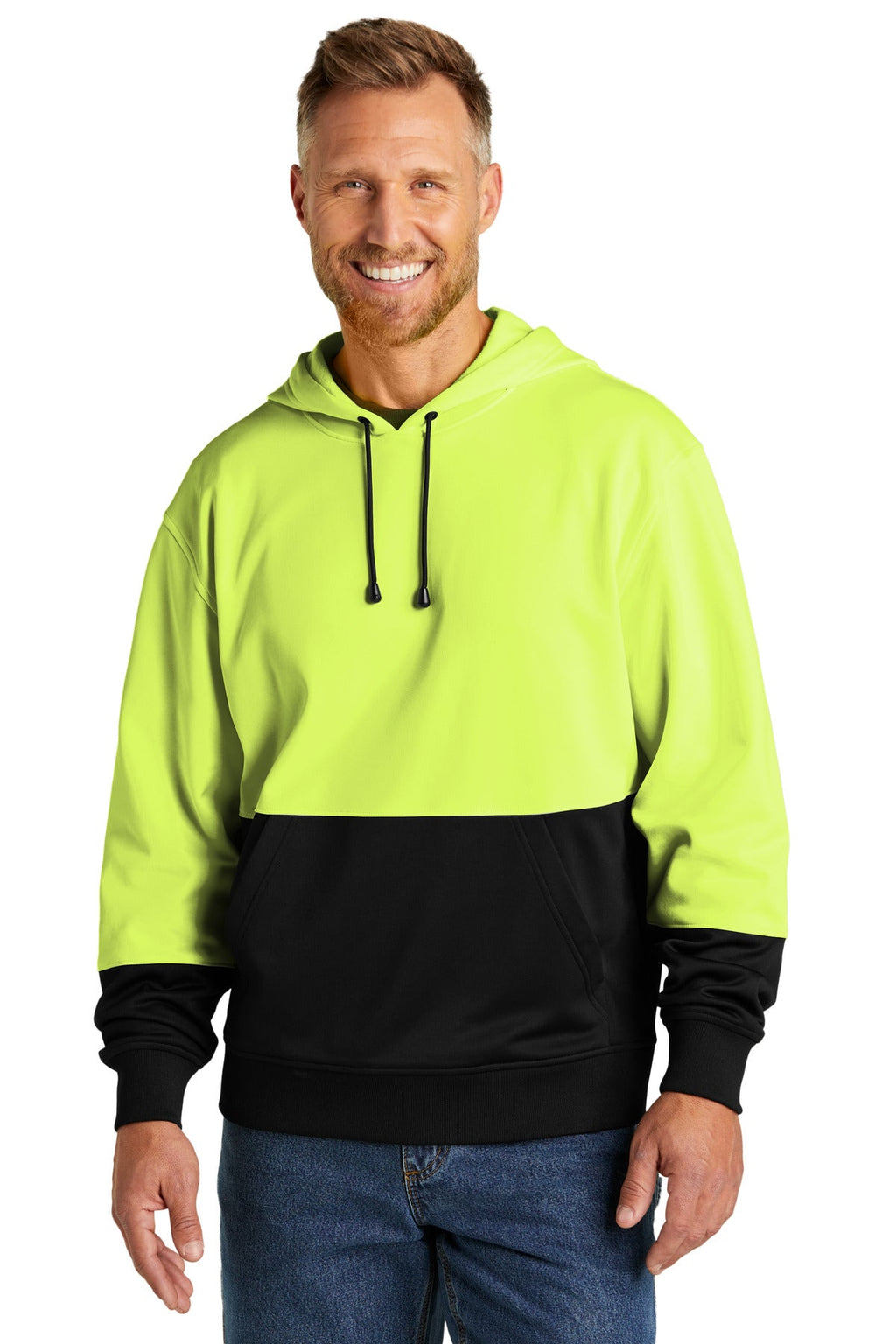 CornerStone CSF01 Enhanced Visibility Fleece Pullover Hoodie - Safety Yellow