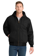 CornerStone Washed Duck Cloth Insulated Hooded Work Jacket. CSJ41 - Black