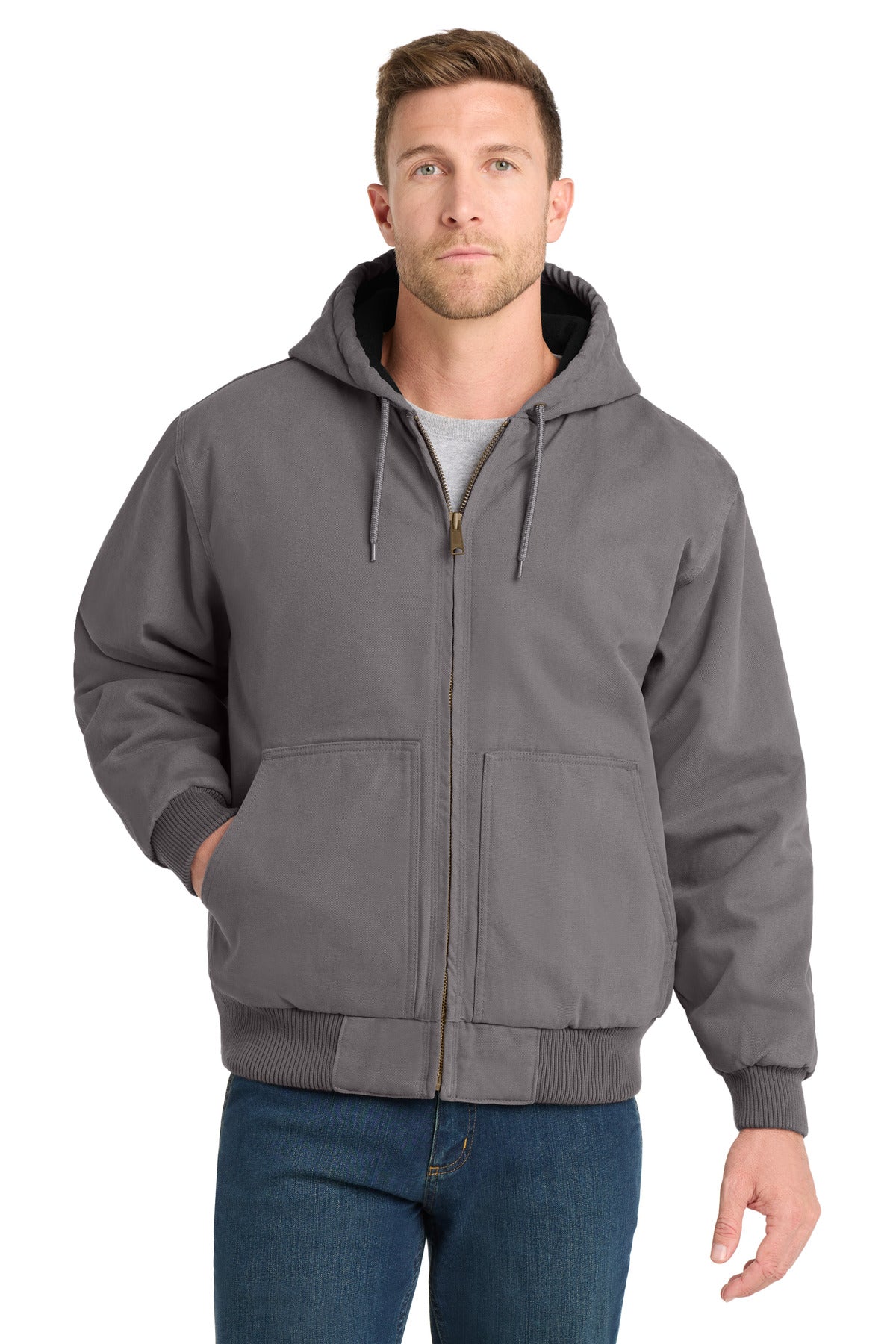 CornerStone  Washed Duck Cloth Insulated Hooded Work Jacket. CSJ41