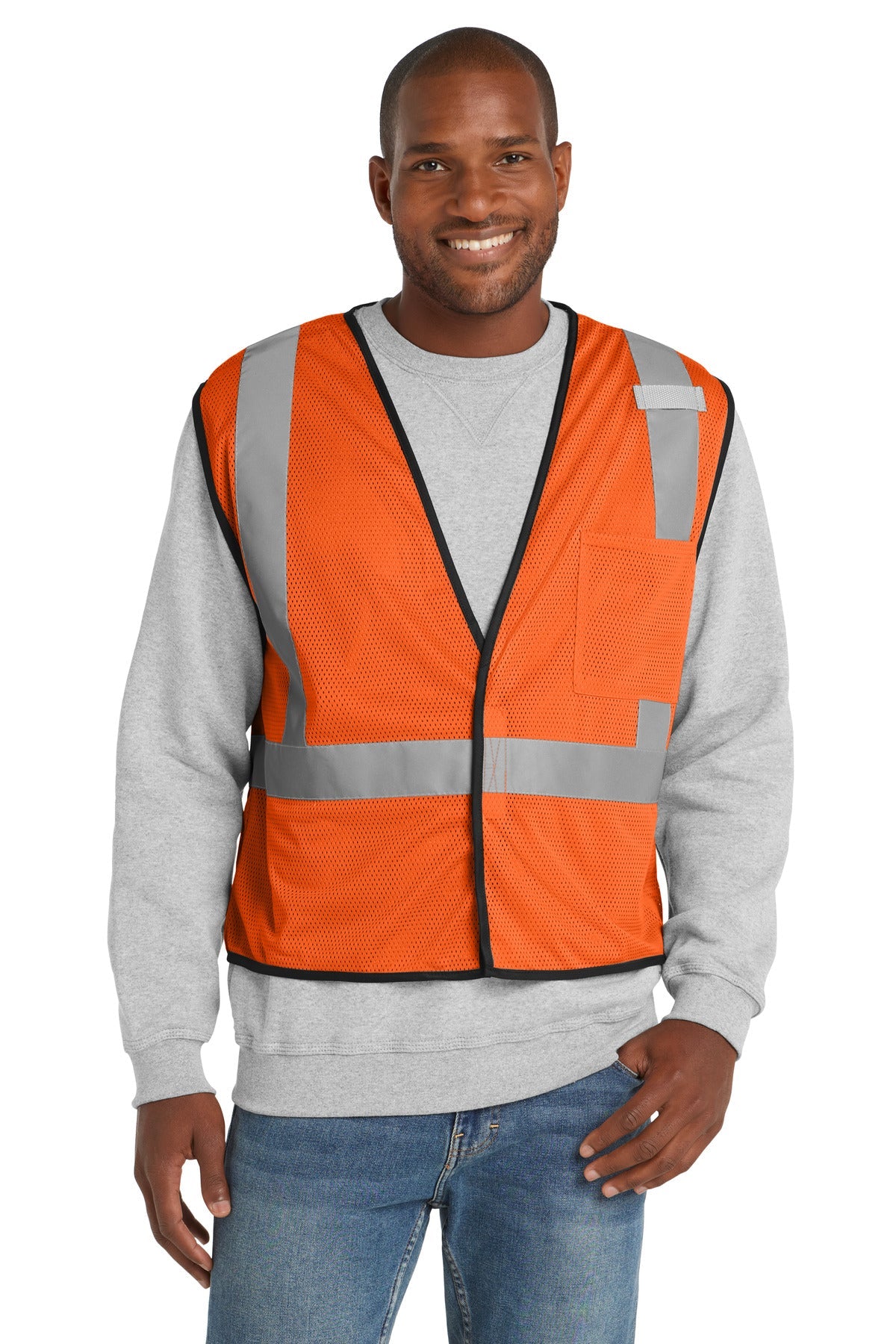 CornerStone CSV100 Class 2 Economy Mesh One-Pocket Vest - Safety Orange