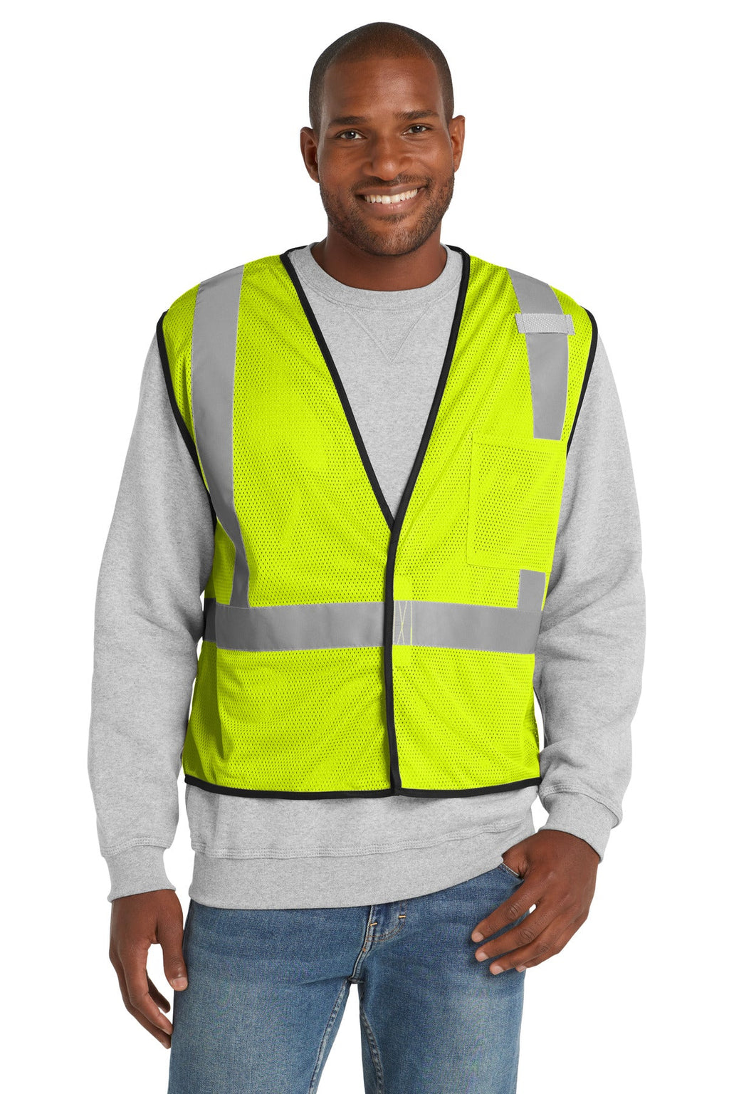 CornerStone CSV100 Class 2 Economy Mesh One-Pocket Vest - Safety Yellow