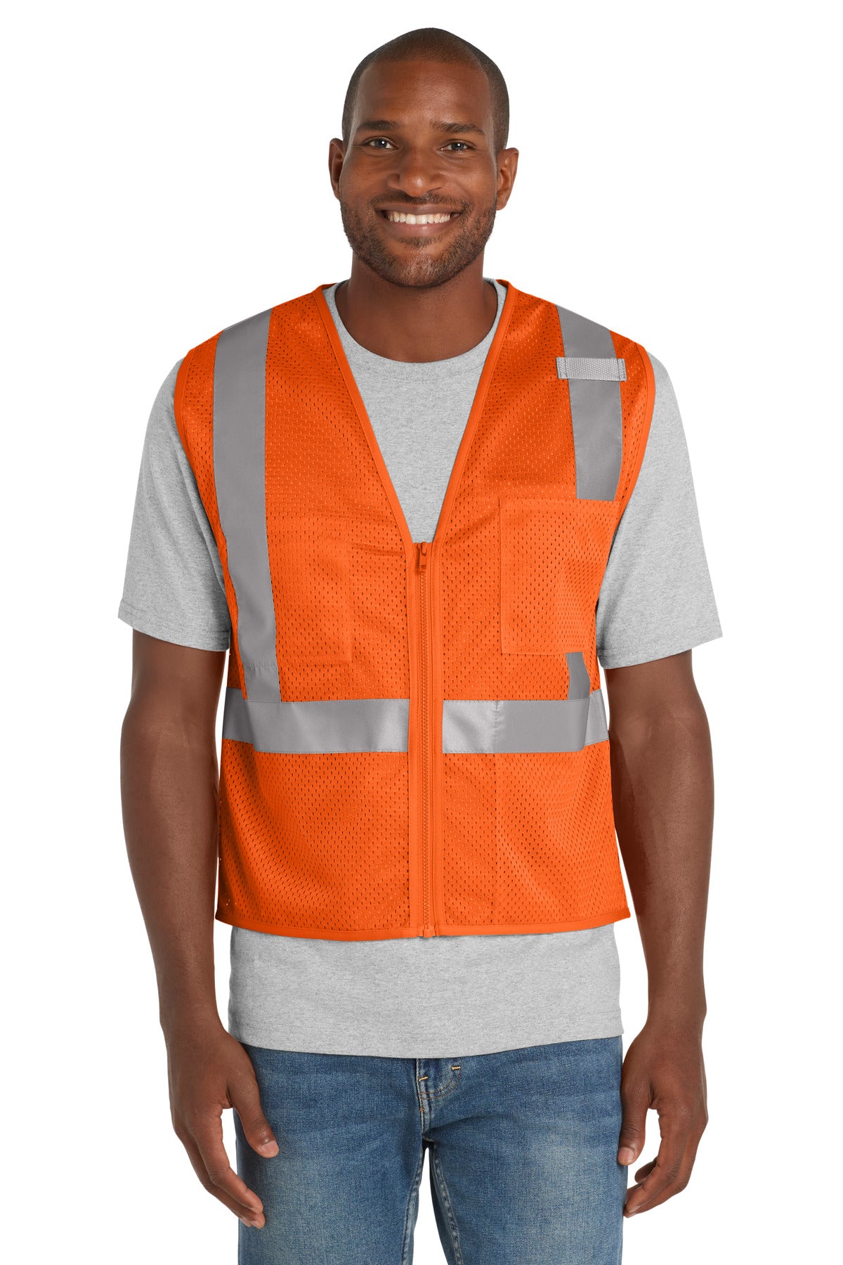 CornerStone   ANSI 107 Class 2 Mesh Zippered Vest. CSV102
