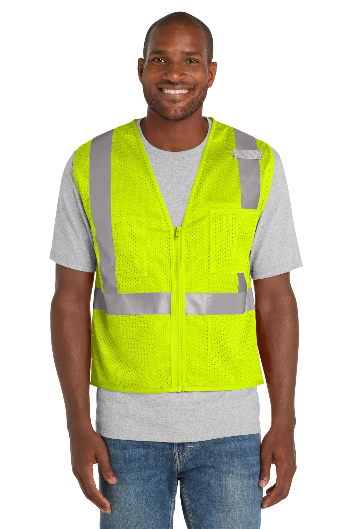 CornerStone   ANSI 107 Class 2 Mesh Zippered Vest. CSV102
