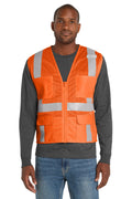 CornerStone ANSI 107 Class 2 Mesh Six-Pocket Zippered Vest. CSV104 - Safety Orange