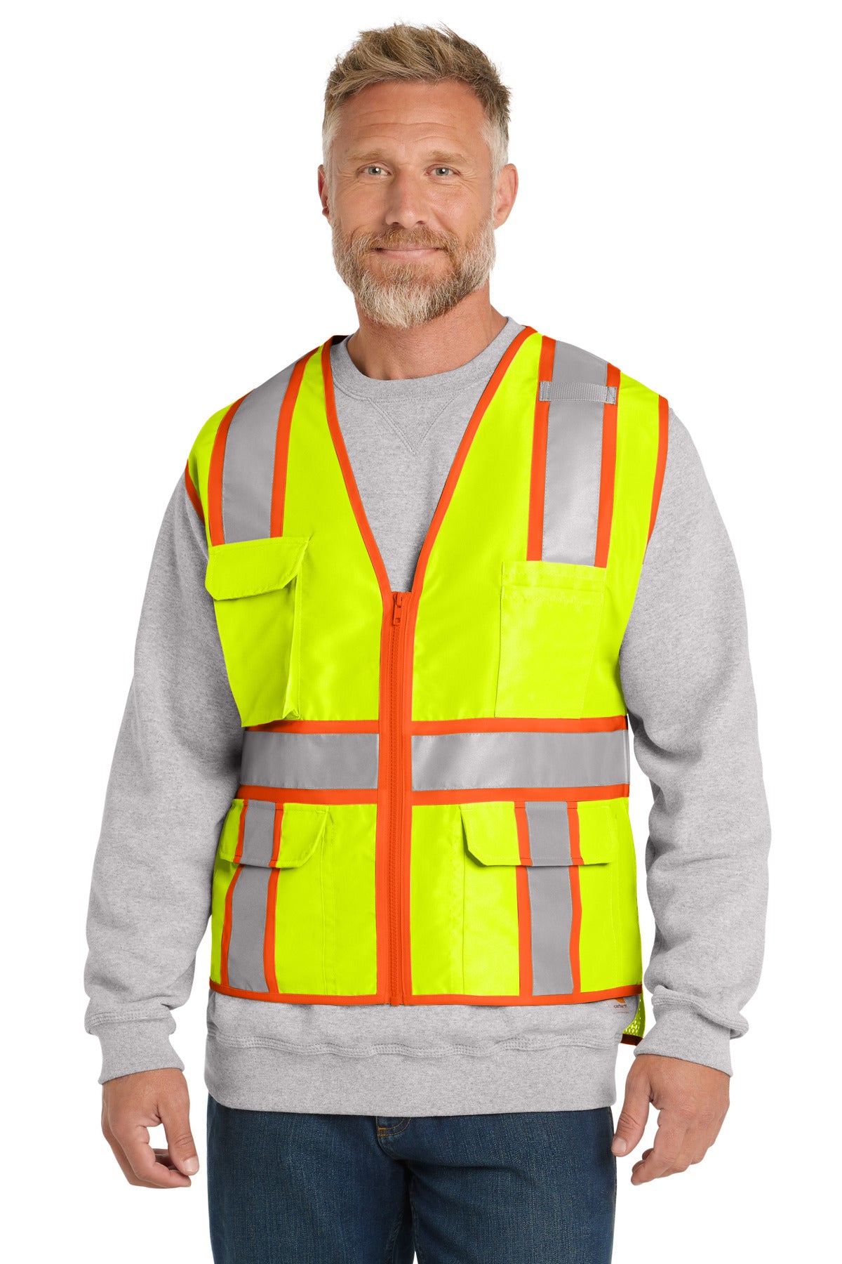 CornerStone   ANSI 107 Class 2 Surveyor Zippered Two-Tone Vest. CSV105