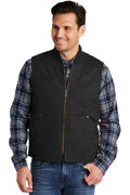 CornerStone Washed Duck Cloth Vest. CSV40 - Black