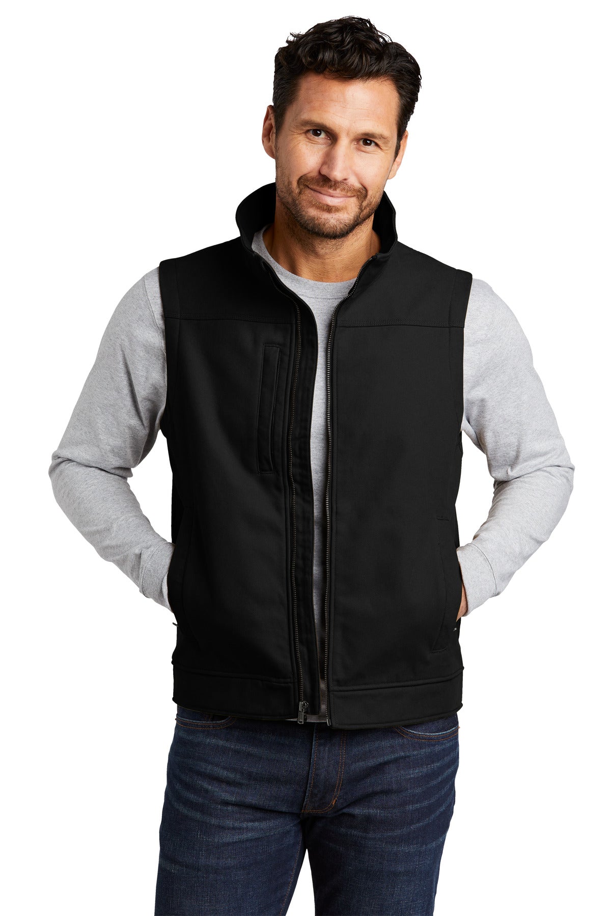 CornerStone Duck Bonded Soft Shell Vest CSV60 - Black