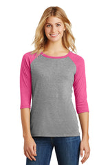 District  Women's Perfect Tri  3/4-Sleeve Raglan. DM136L