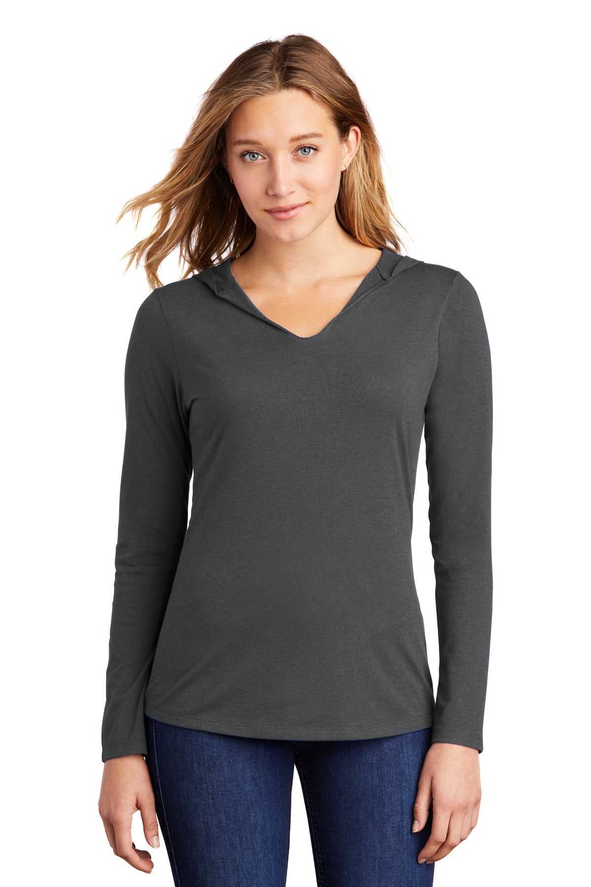 District  Women's Perfect Tri  Long Sleeve Hoodie. DM139L