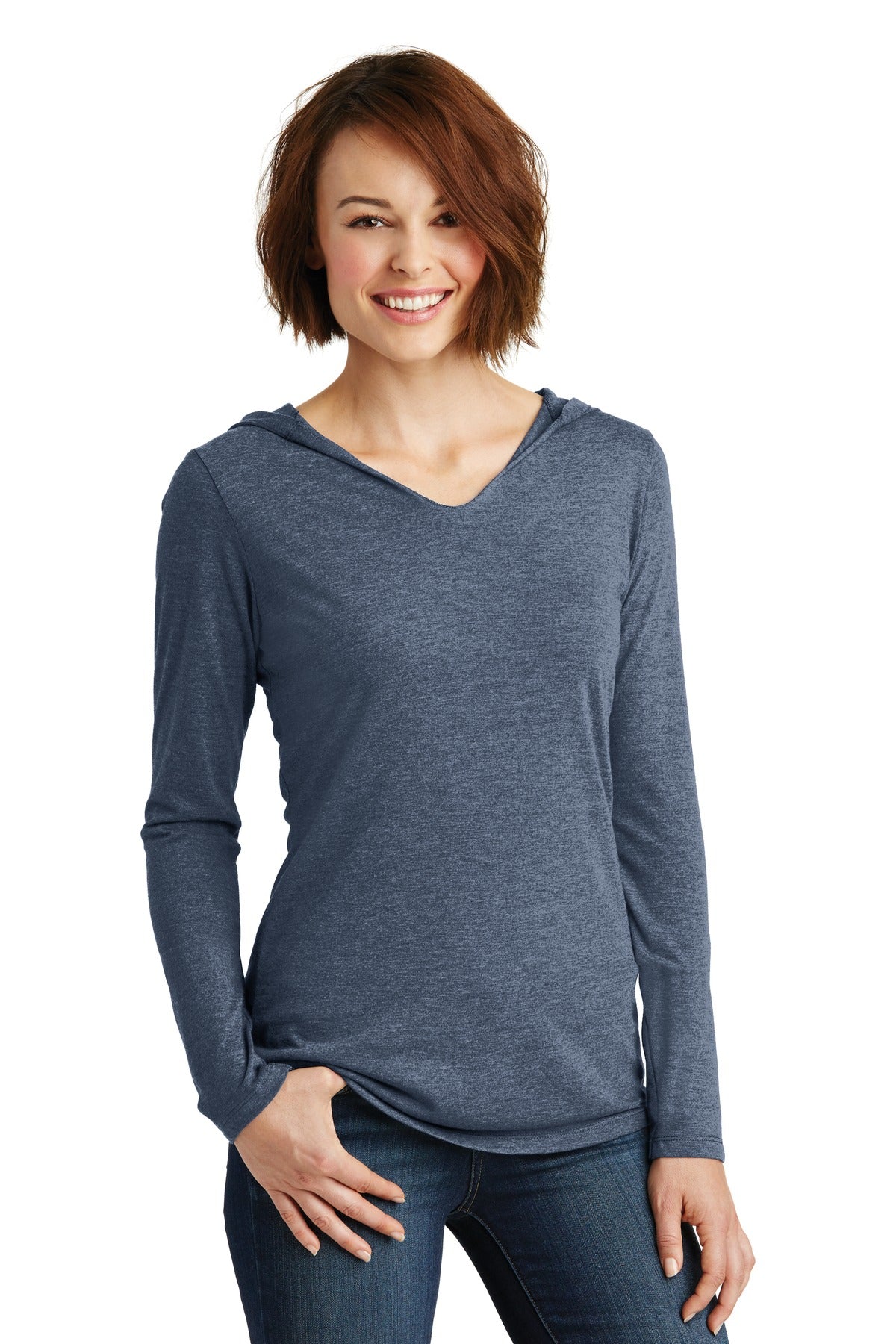 District  Women's Perfect Tri  Long Sleeve Hoodie. DM139L