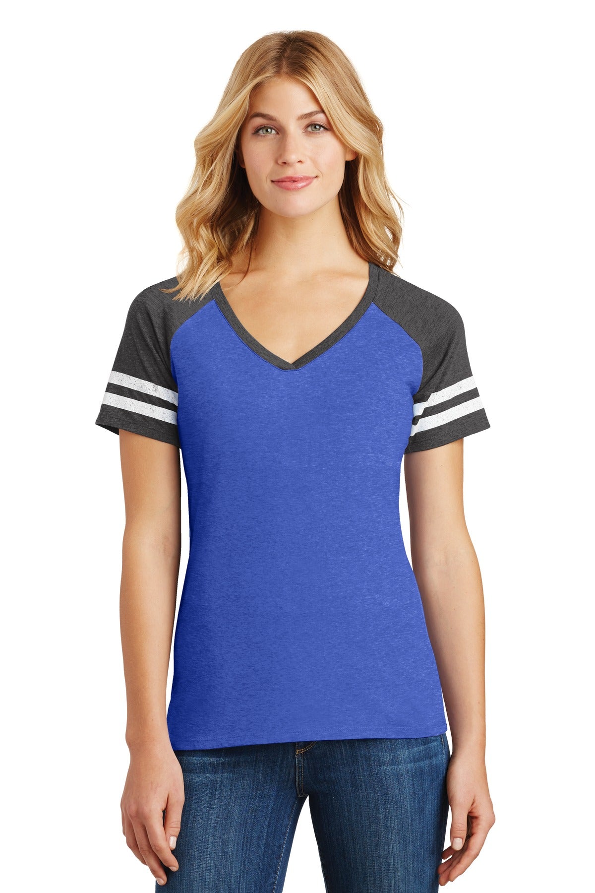 District   Women's Game V-Neck Tee. DM476