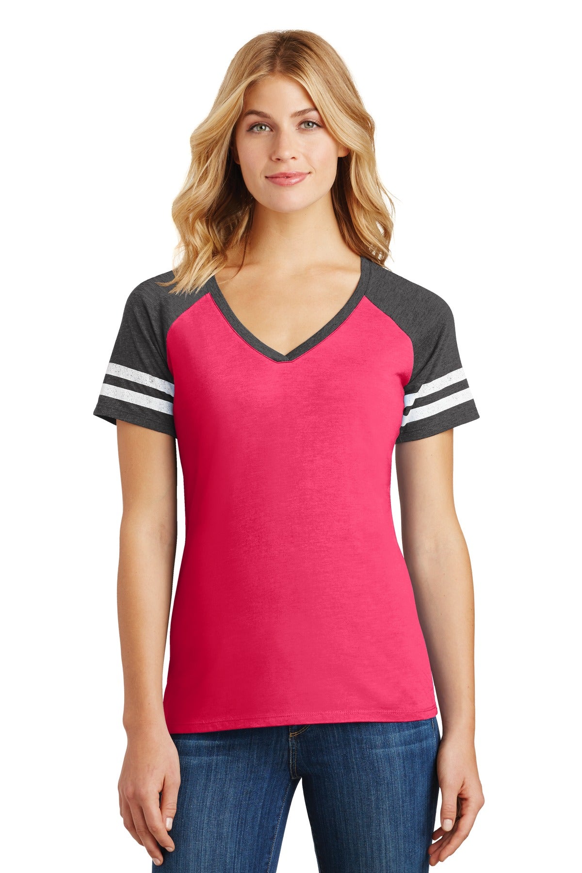 District   Women's Game V-Neck Tee. DM476