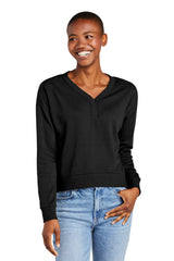 District  Women's Perfect Tri  Fleece V-Neck Sweatshirt DT1312