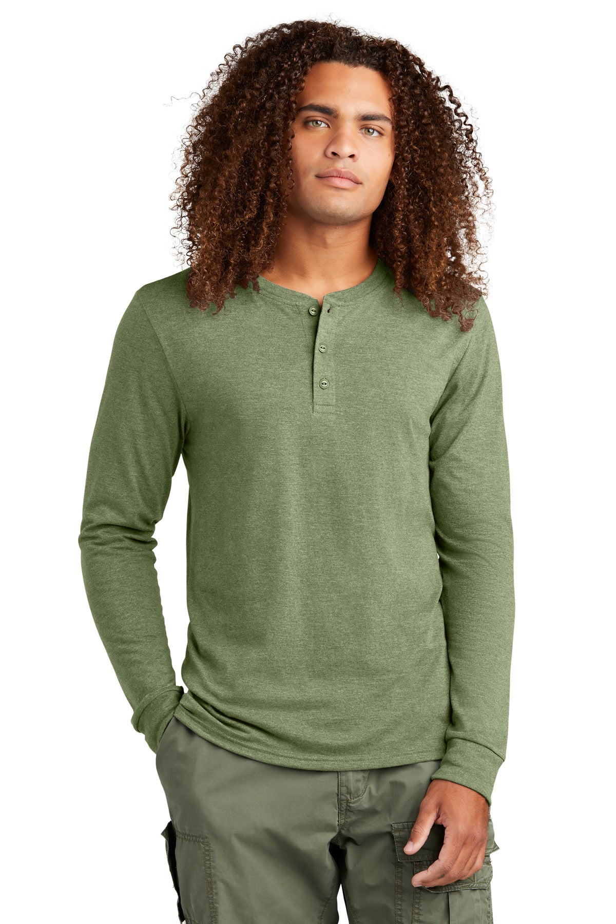 District  Perfect Tri  Long Sleeve Henley DT145