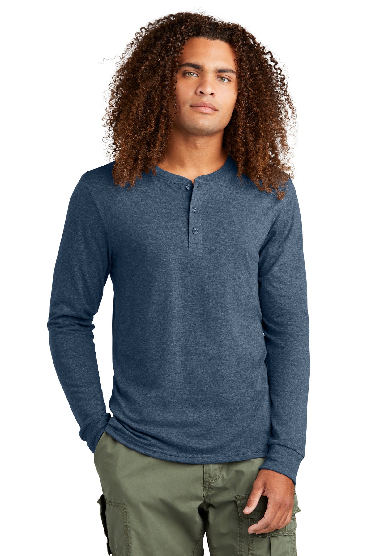 District  Perfect Tri  Long Sleeve Henley DT145