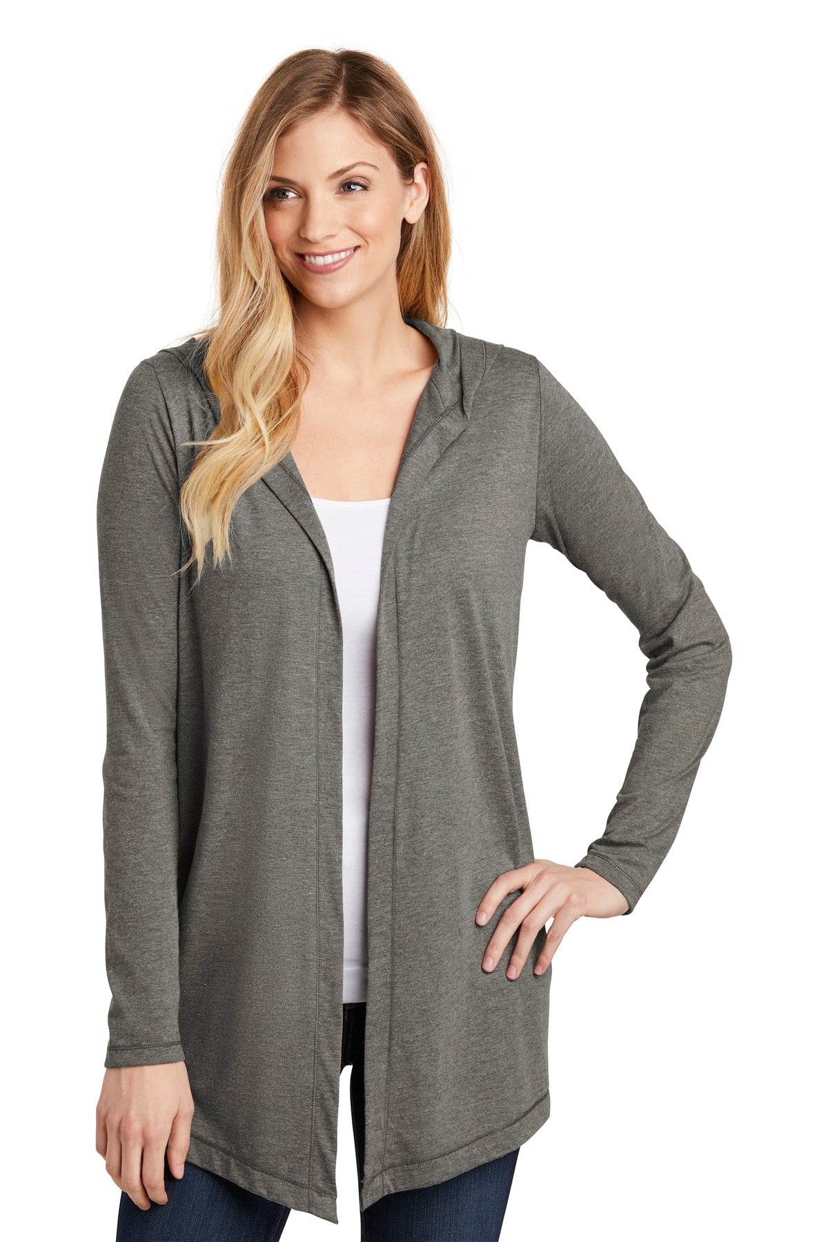 District   Women's Perfect Tri   Hooded Cardigan. DT156