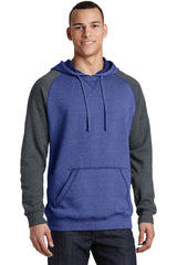 District  Young Mens Lightweight Fleece Raglan Hoodie.  DT196