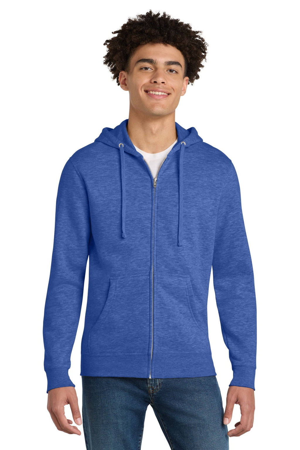 District V.I.T. Fleece Full-Zip Hoodie DT6102 in Royal Frost