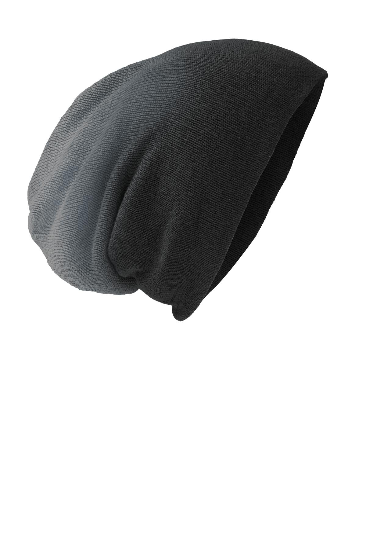 District Slouch Beanie DT618 - Black Dip Dye