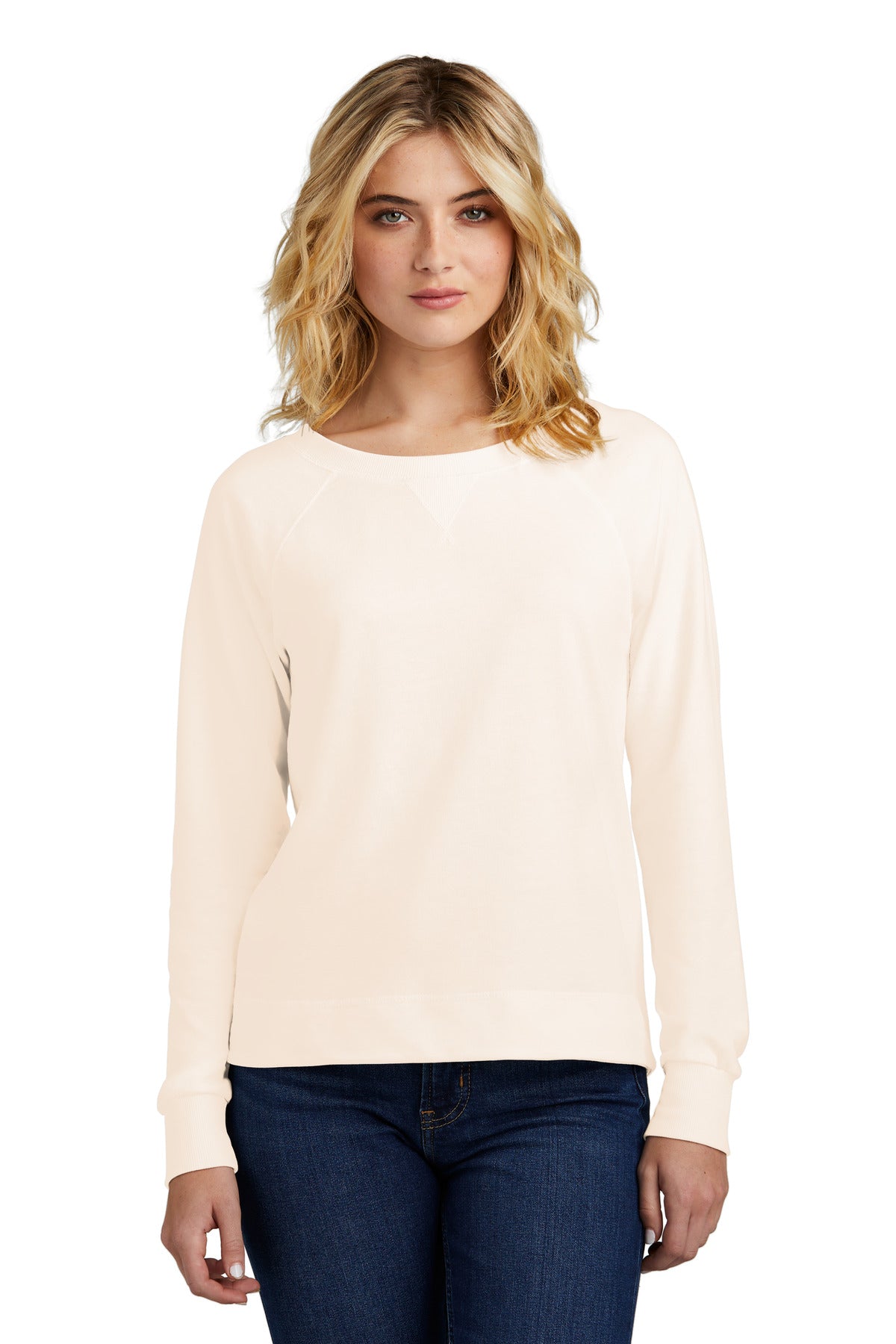 District  Women's Featherweight French Terry  Long Sleeve Crewneck DT672