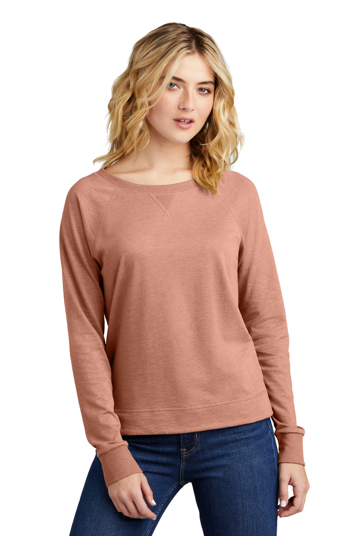 District  Women's Featherweight French Terry  Long Sleeve Crewneck DT672