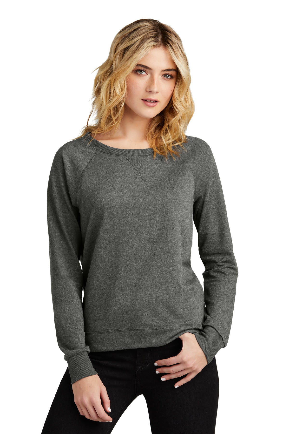 District  Women's Featherweight French Terry  Long Sleeve Crewneck DT672