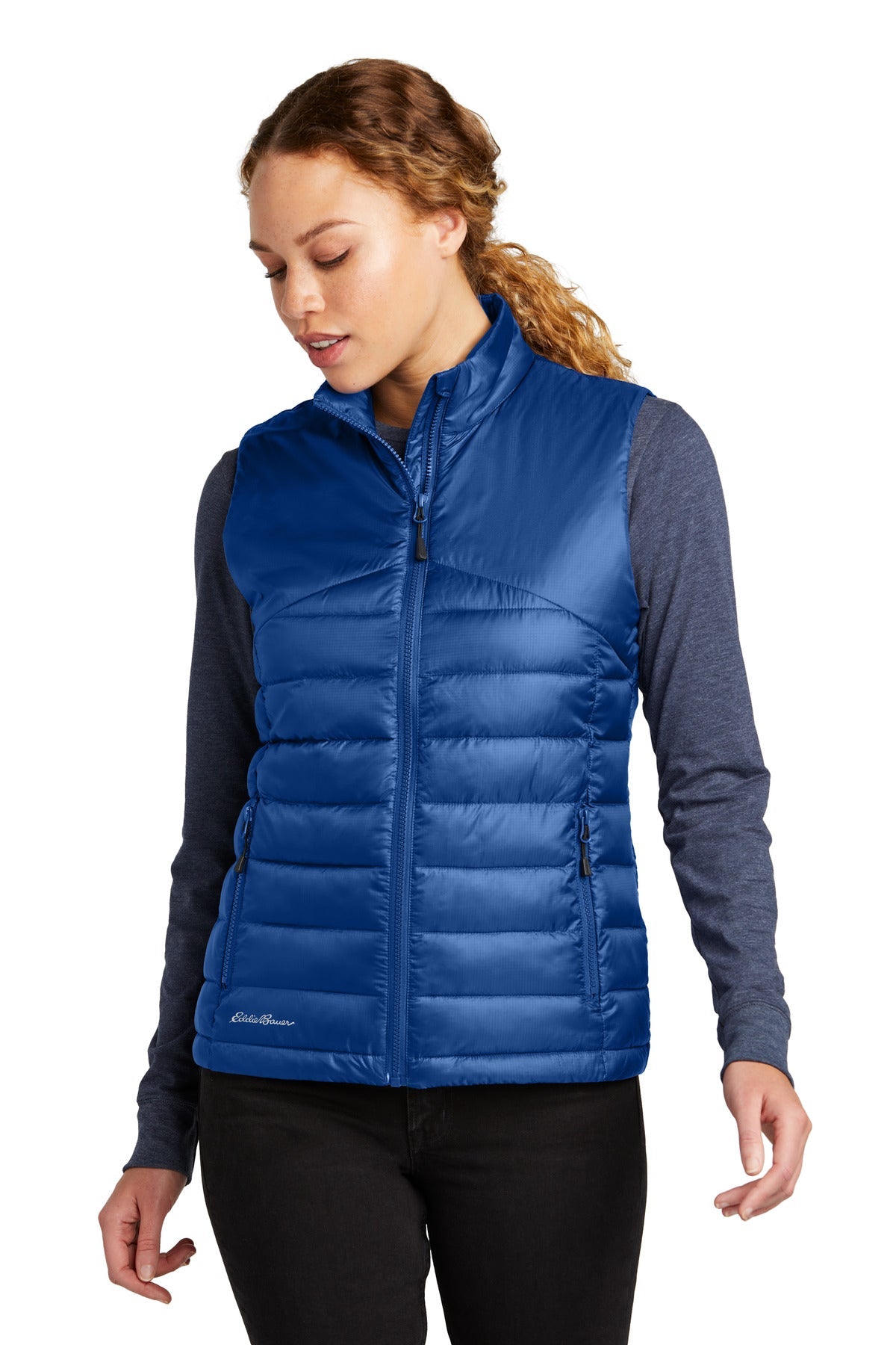 Eddie Bauer Women's Quilted Vest EB513 - Cobalt Blue