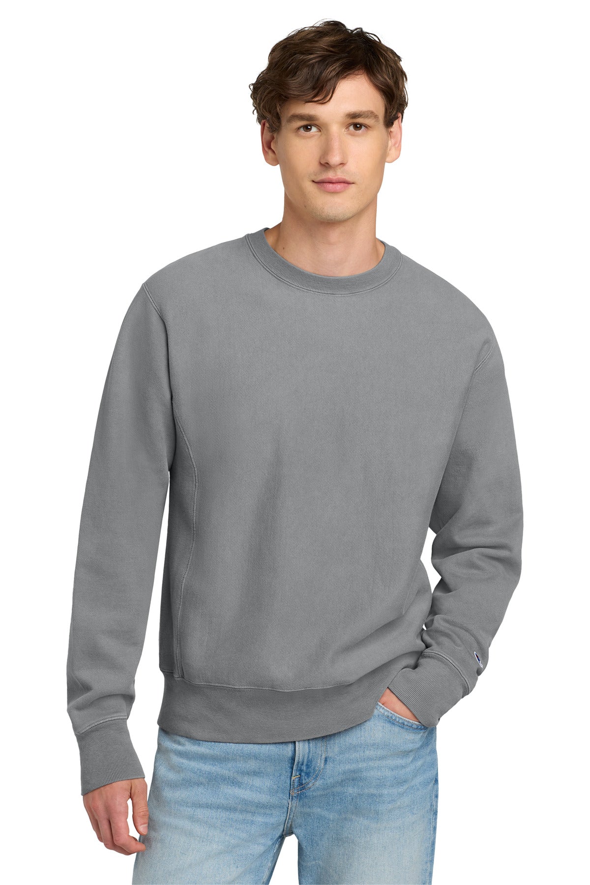 Champion   Reverse Weave   Garment-Dyed Crewneck Sweatshirt. GDS149